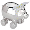 Piggy with Wheels Silverplate Bank