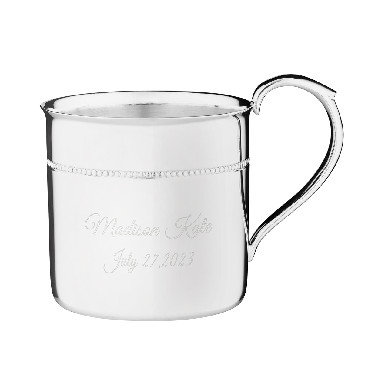 Personalized Silverplated Royal Bead Baby Cup – Reed and Barton